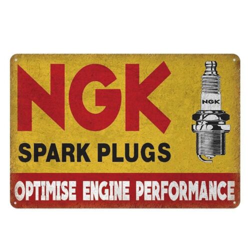 Spark Plug - Targa in latta con candele NGK,